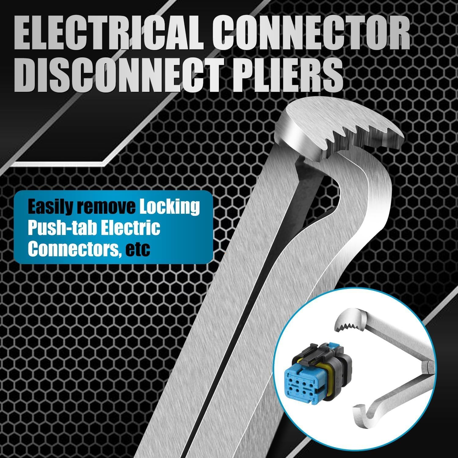 Electrical Disconnect Pliers 37960 and Connector Separator 13120 for Cars, Automotive Terminal Plug Removal Tool Kit Disconnect Tool, Electrical Pliers Terminal Removal Tool Plug Remover image number 4
