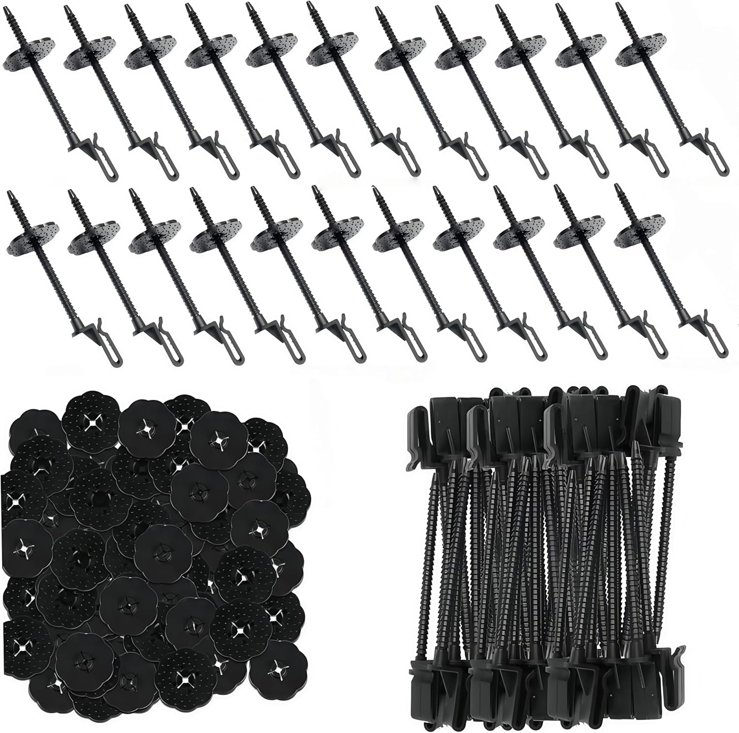 Fence Panel Clips Solar Panel Bird Proofing Kit,50 Sets Wire Fence Clips Multi-Use Animal Guard Roll Kit,Guard Wire Mesh Fixing,Nylon Roof Clips for Various Guard Mesh Pigeon, Stop Pigeon Access image number 3