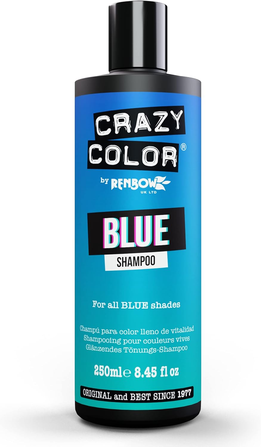 Crazy Color Shampoo for Coloured Hair, Blue, 250 Ml
