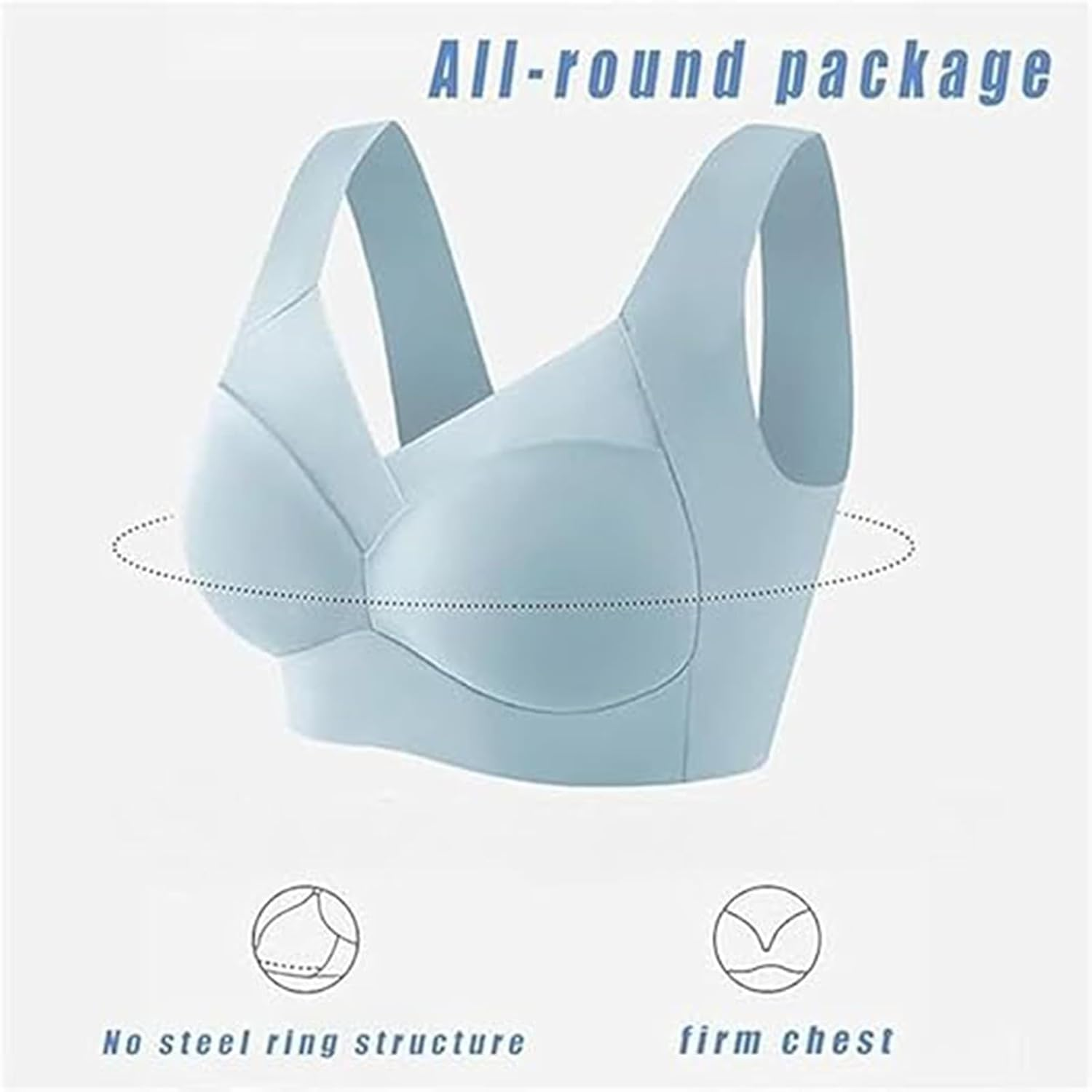 Arisefrom Bra, Havethedare Bra, Women'S Wireless V-Neck Crossover Mesh Seamless Push-Up Bras(No Underwire) image number 5