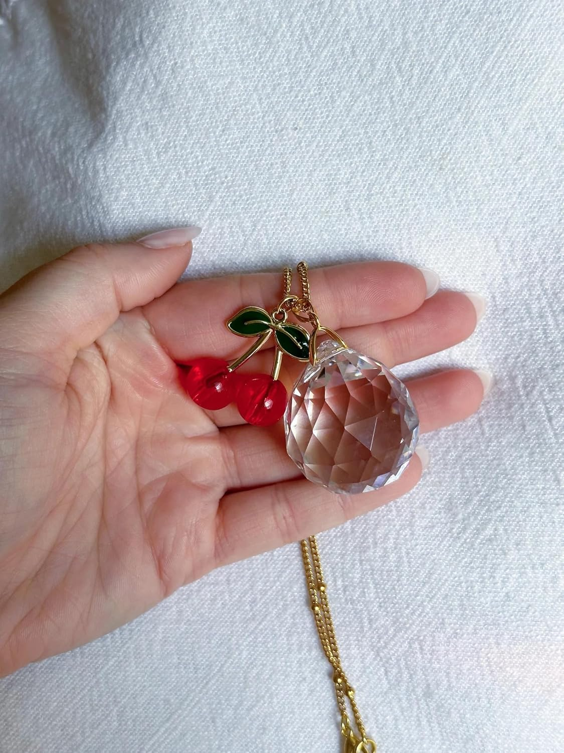 Cherry Car Rearview Mirror Accessories for Women