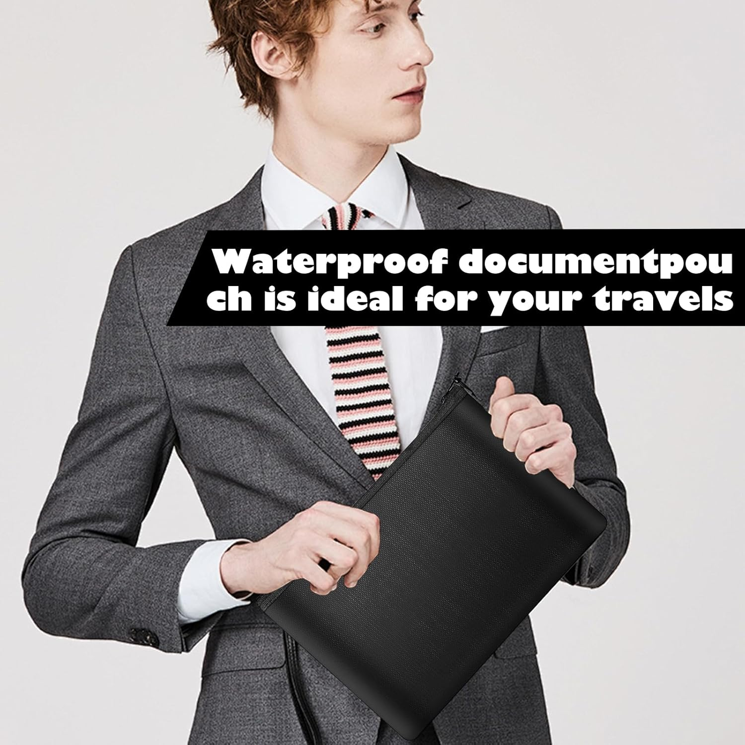 Fireproof Document Bag, Pack of 2 Fireproof Money Bag Waterproof Fireproof Bag 28 X 17 Cm 29 X 20 Cm Fireproof Bag for Documents Passport Bank File Money Valuables image number 4