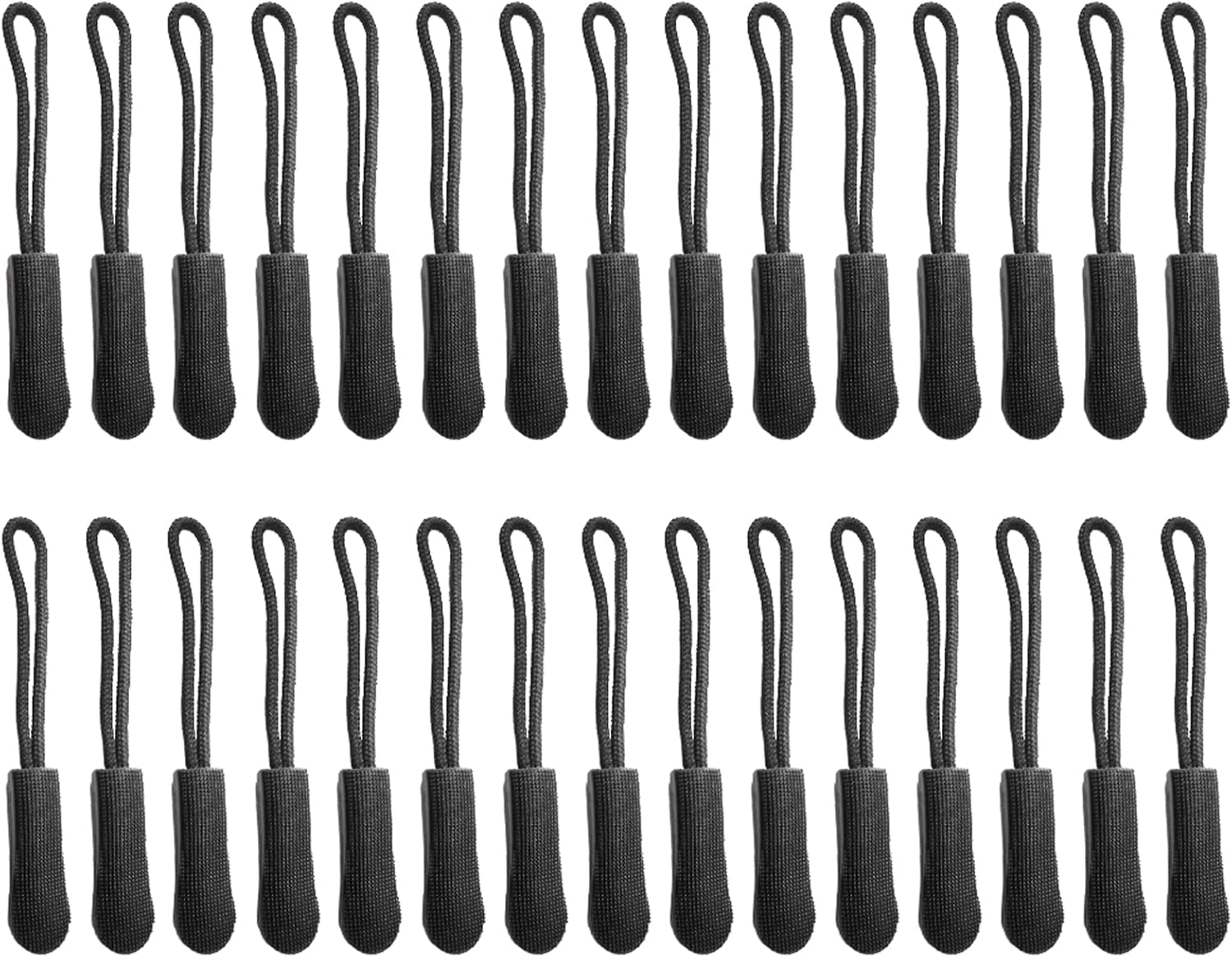30Pcs Plastic Zipper Puller, Climbing Zipper Tail Rope, Backpack Zipper Rope, Luggage Zipper Puller Extension Zip Tag Cord Pull for Backpack School Bag Clothes, Purse image number 3