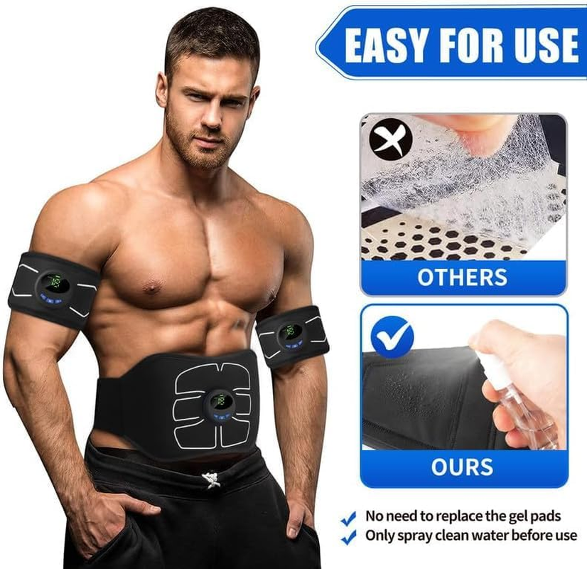 Electronic Muscle Stimulator, Abs Stimulator Muscle Toner, Ab Machine Trainer for All Body, Fitness Strength Training Workout Equipment for Men and Women image number 6