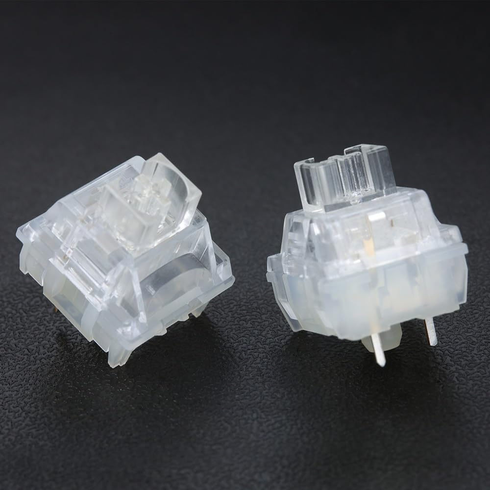 TTC Frozen Silent V2 Switch, Transparent RGB Pre-Lubed Silent Linear Mechanical Keyboard Switch(110Pcs)