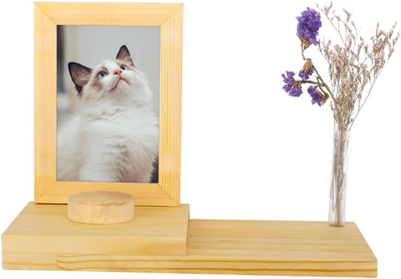 Pet Memorial Photo Frame &ndash; Handmade Wooden Tabletop Photo Frame and Pet Urn, Dog Passing Away Gifts, Pet Memorial Keepsake for Pet Lovers&rsquo; Desktop