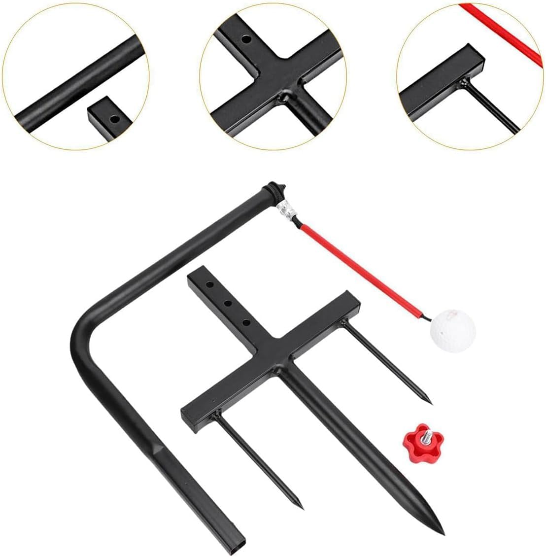 Golf Swing Trainer, Golf Training Aid, Adjustable Height Swing Practice Tool, Portable Golf Training Aid for Beginners to Professionals, Office and Home image number 4