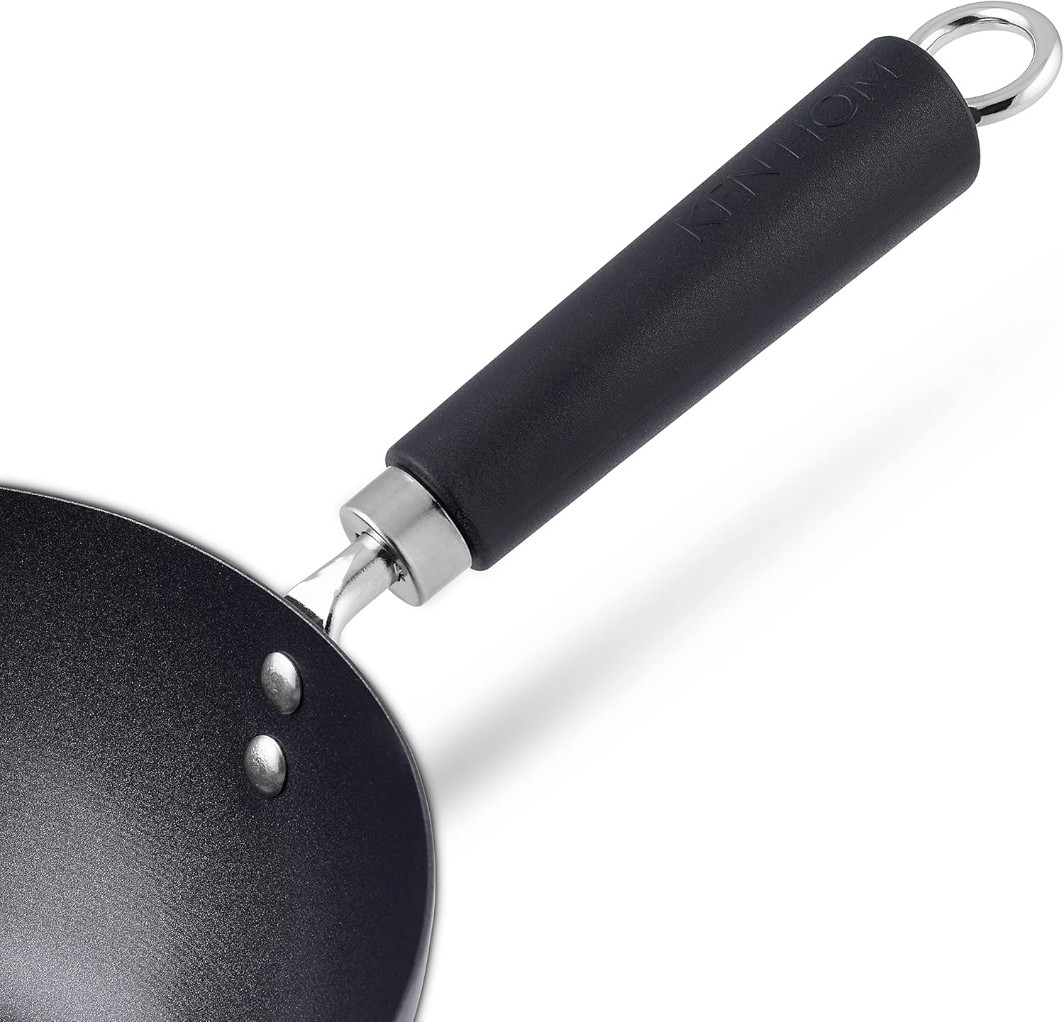 Ken HOM Carbon Steel Wok, 27Cm, Excellence, Induction Hobs Suitable/Metal Tool Safe/Phenolic Handle, Includes 1 X Chinese Wok Pan, KH427001 image number 3