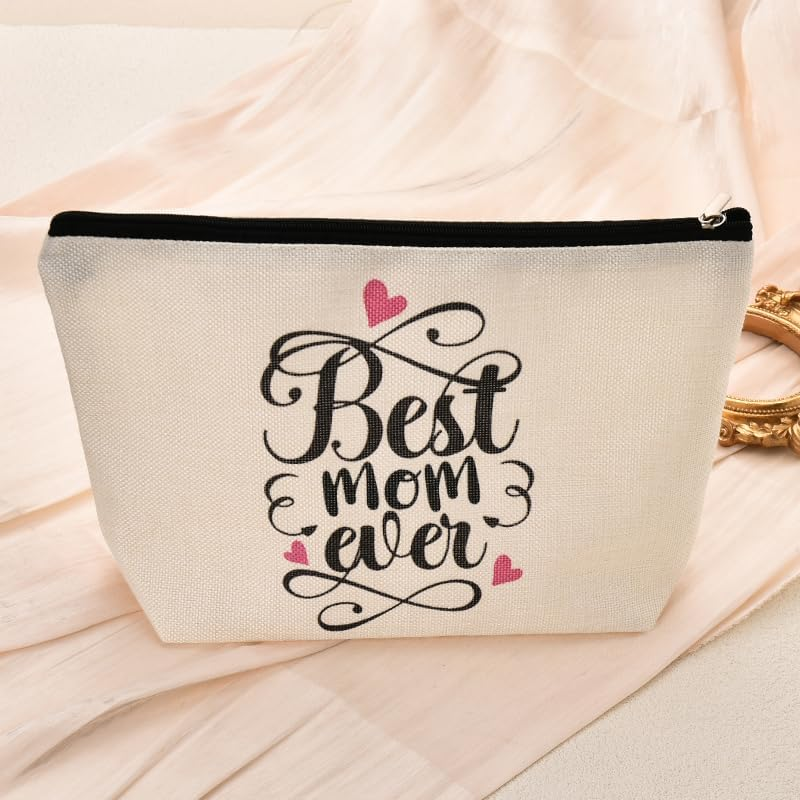 Makeup Bag for Mom Mommy Gifts for Women Mothers Day Birthday Gifts - Beige-Aunt image number 4
