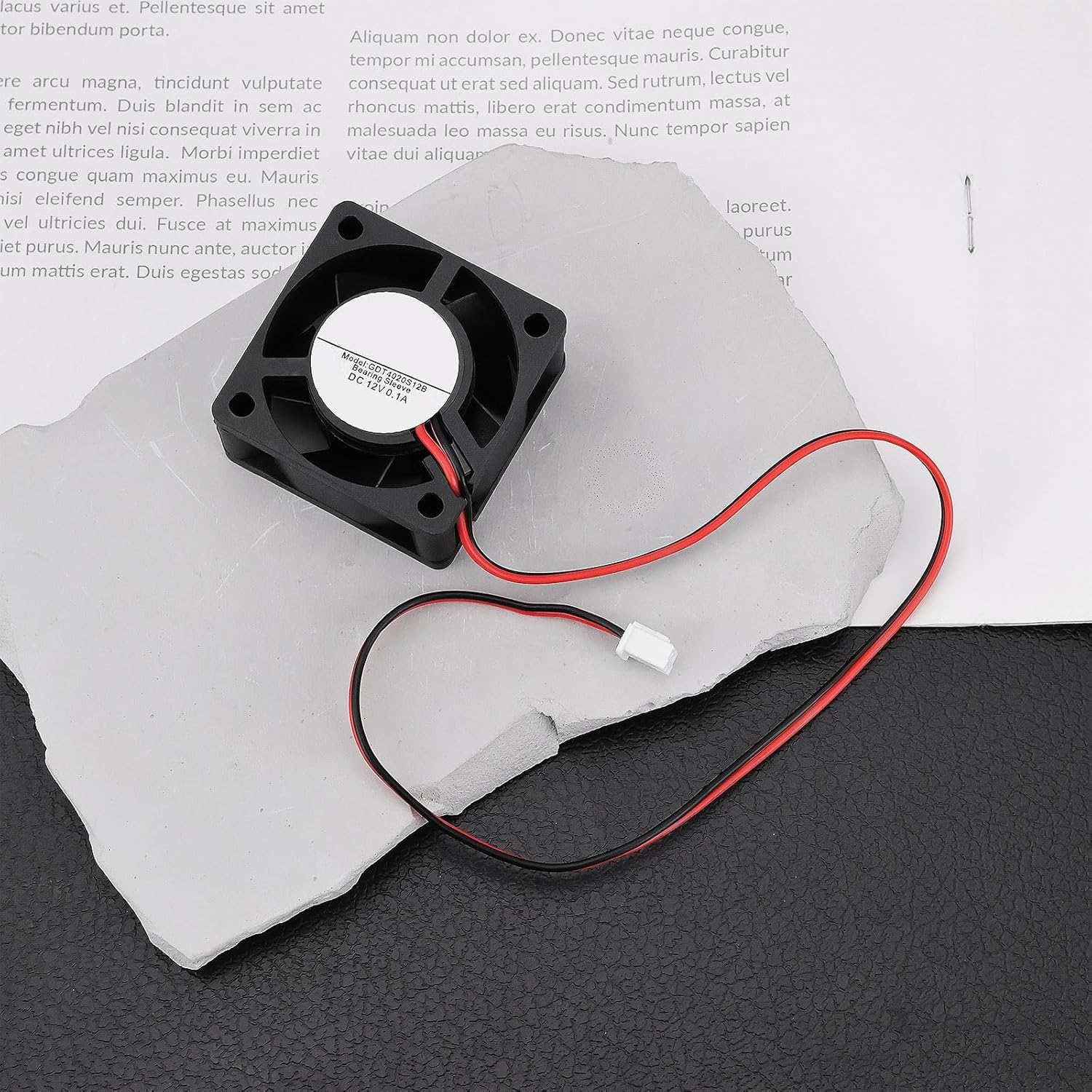 VGOL 2 Pcs DC 12V Brushless 2-Pin Fan 40X40X20Mm Cooling Fan Bearing Cooling Fan for Computers CPU Cooling 3D Printers and Lasers Black image number 3