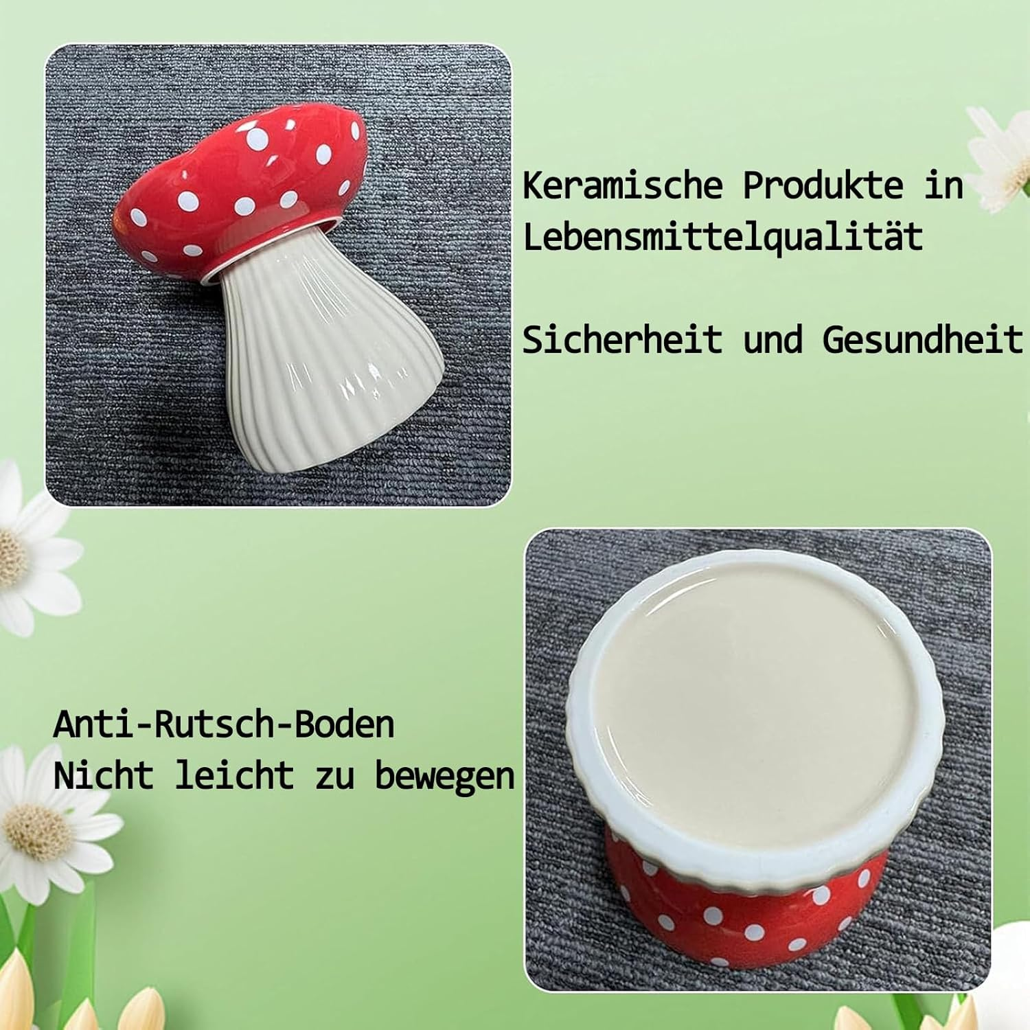 Cat Bowl, 15 Cm Raised Feeding Bowl, Cat Bowls, 300 Ml Ceramic High Feet to Protect the Cervical Spine, Feeding Bowl, Water Bowl, Pet Accessories, Dog Food Bowl, Cat Food Bowl (Red) image number 4