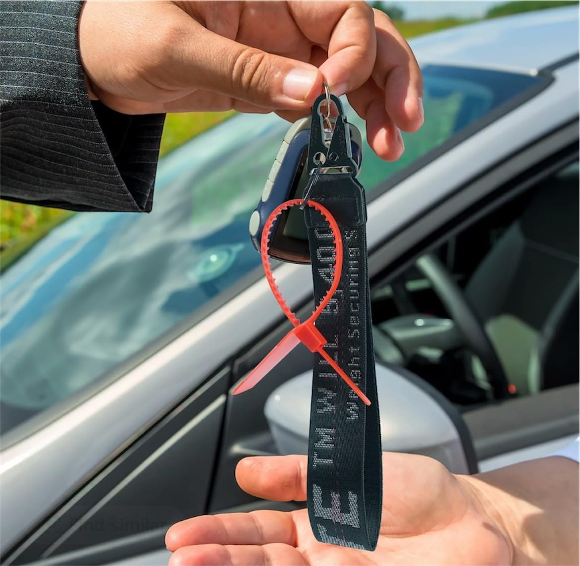 TRJS Classic Wristlet Keychain with Industrial Design - Heavy Duty Nylon with Metal Clasp for Car Keys, Wallet, Camera, and Fashion. for Men and Women. image number 1