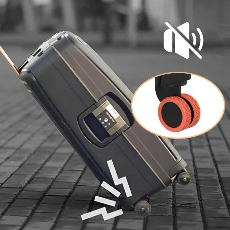 Luggage Suitcase Wheel Covers 8PCS Colorful Silent Silicone Luggage Wheel Covers Chair Wheel Protection Cover Fof Universa Luggage Chair /923 (Color : Blue) image number 5