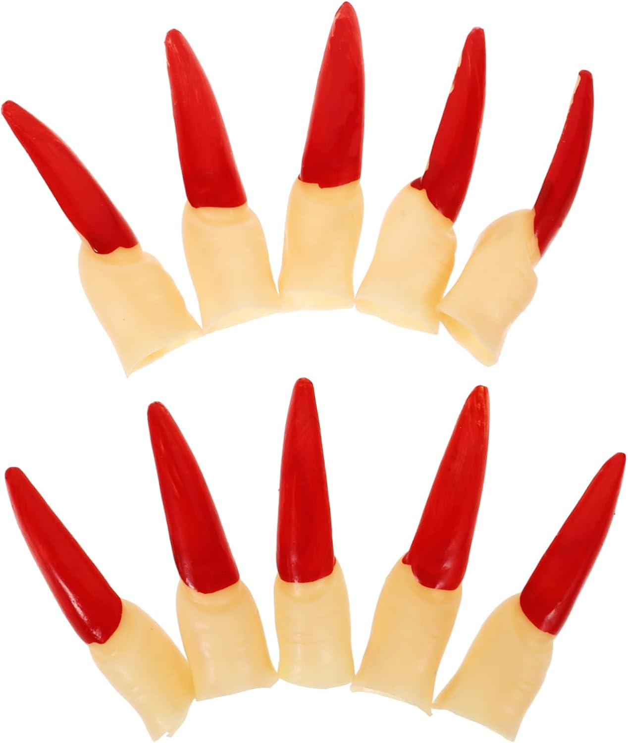 NULYLU 10Pcs Halloween Witch Fingers Decorative Fake Nails Scary Prop Accessories image number 6