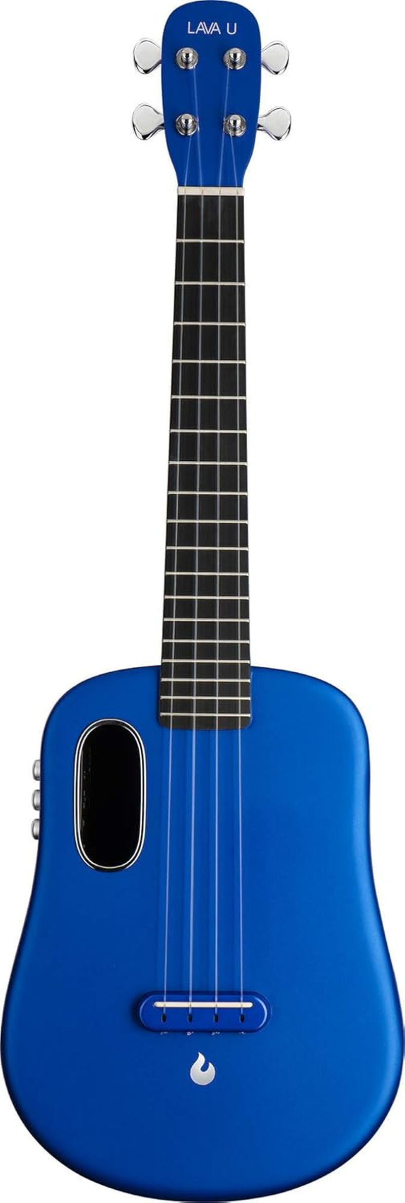 LAVA U Carbon Fiber Ukulele with Effects Tenor Travel Ukulele with Case Pick and Charging Cable (Freeboost, Sparkle Blue, 26-Inch) image number 2