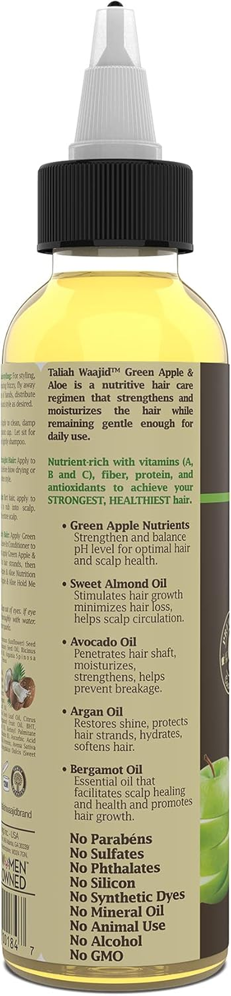 Aliah Waajid Green Apple & Aloe Nutrition Apple Seed Oil 4Oz image number 2