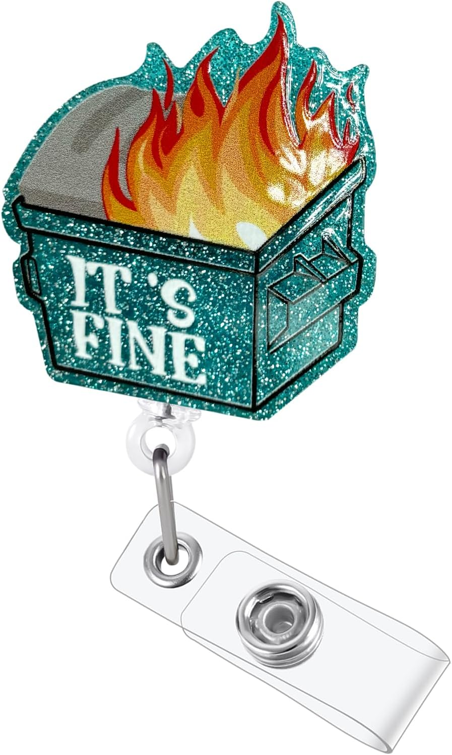 Sani Wipes Funny Badge Reel, Cute Nurse Doctor Work Badge Holder with Retractable Clip, Nursing Student RN CNA LPN MA Medical Worker ID Name Badge Buddy, Fun Healthcare Badge Accessories