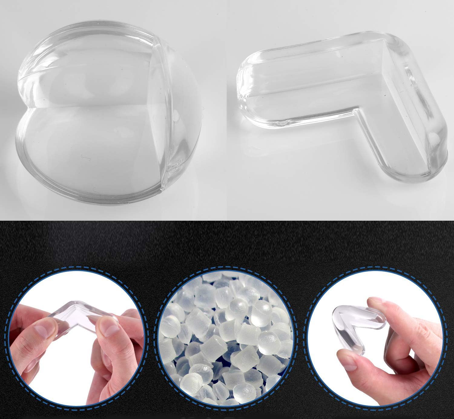 24 Pcs Corner Protectors Guards,Edge & Corner Guards,Baby Corner Protector,Protectors Guards,Furniture Edge Corner Safety Bumpers, Proof Bumper & Cushion to Cover Sharp Furniture & Table Edges image number 1