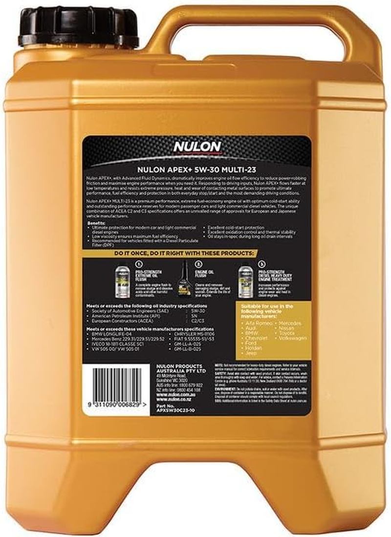 10L NULON APEX+ 5W-30 MULTI-23 APX5W30C23 Engine Oil image number 1