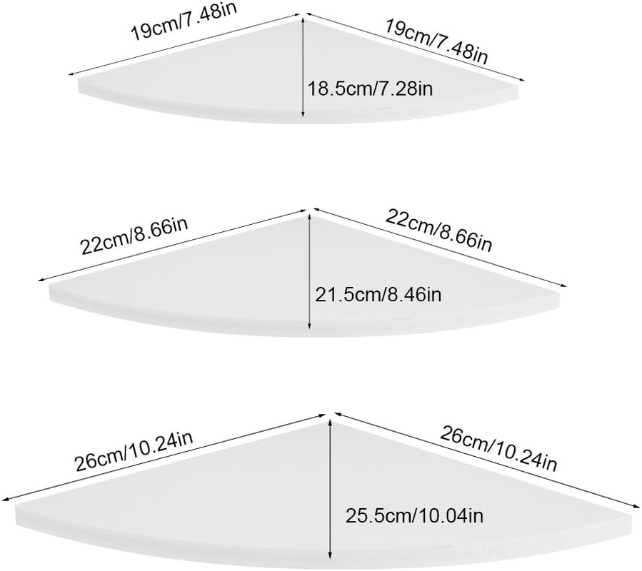 Home Wall Shelf, Corner Wall Shelf, PVC Corner Shelf, for Office Living Room image number 4