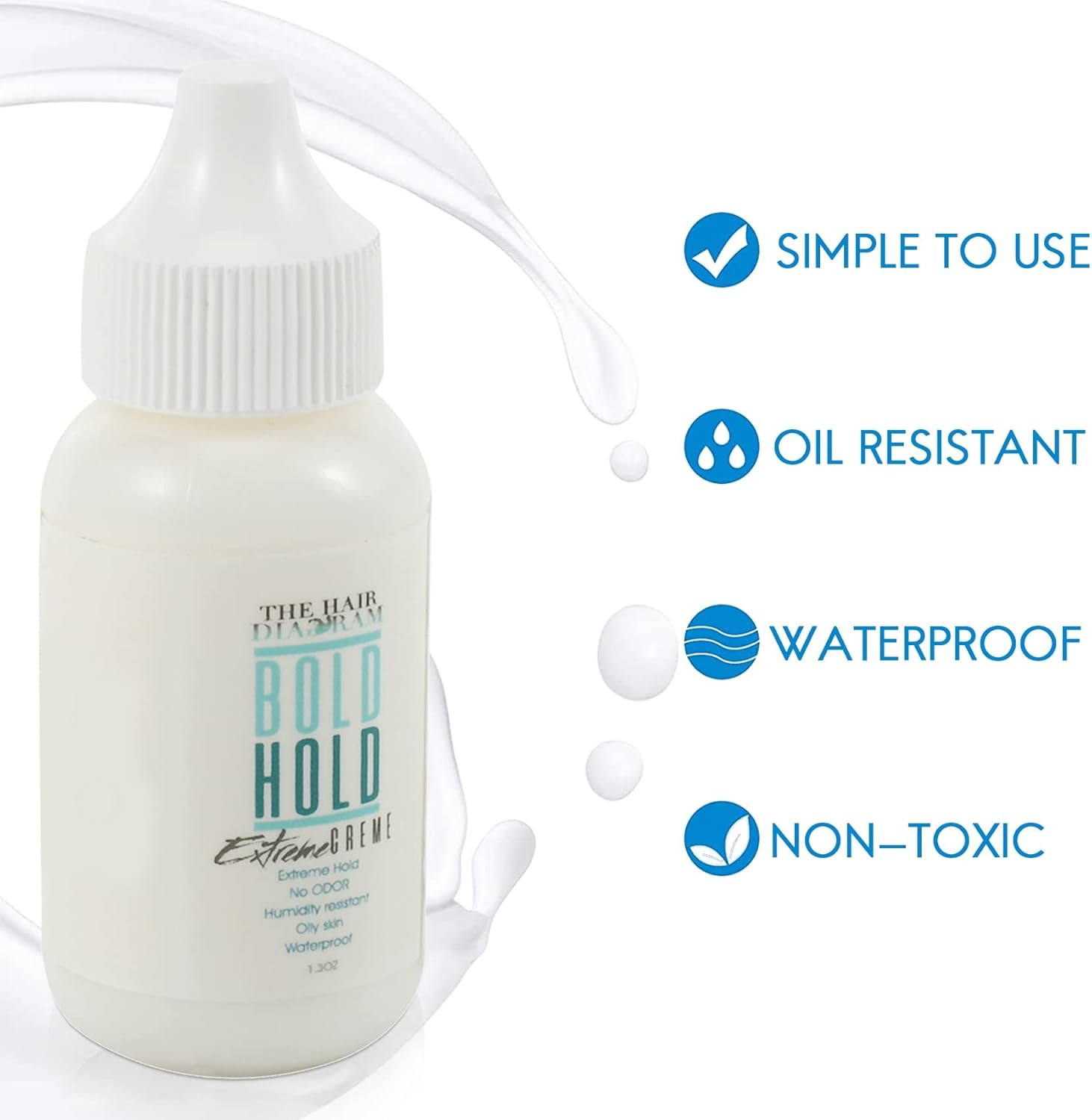 Lace Wig Cap Toupee Adhesive Glue Hair Replacement Adhesive Extra Moisture Control Lasting Wig Glue for Wigs 38ML image number 5