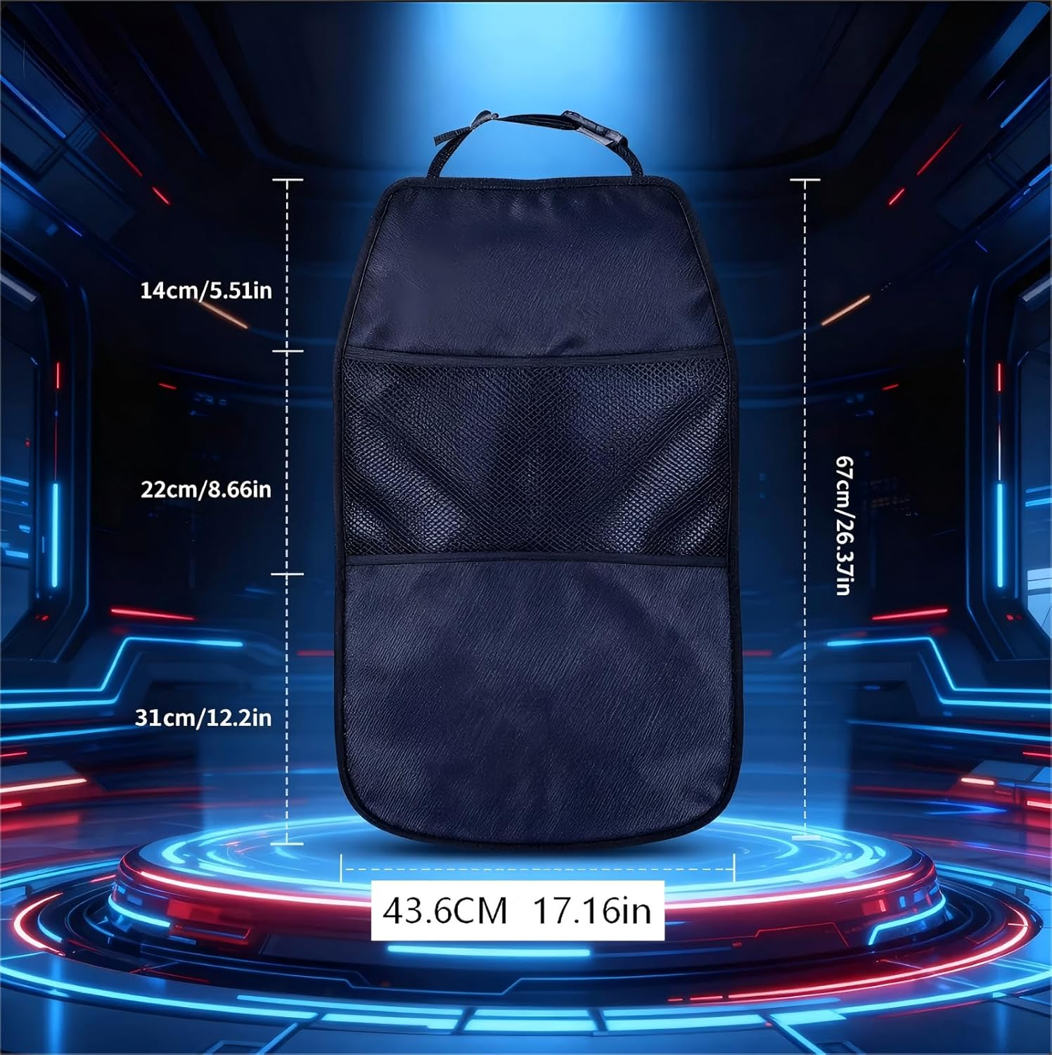 2 Pack X-Large Waterproof Kick Mats Backseat Protector with Organize Seat Covers for Car SUV Minivan Truck Seats - Universal Protectors for Vehicles to Protect from Dirt, Mud & Scratches image number 4