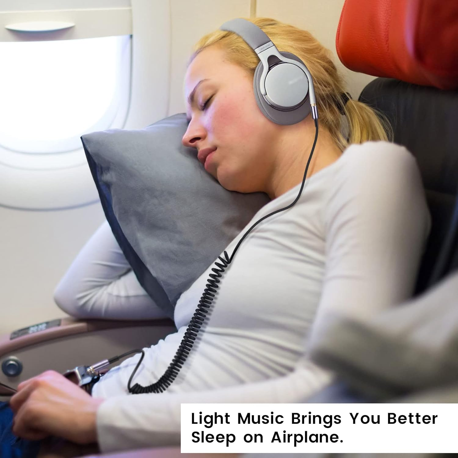 Weishan WH-1000XM5 Cable Coiled Aux Cord Replacement for Sony WH-CH720N, WH-CH710N, MDR-950BT, 1AM2, 7520 Noise Canceling Headphones, 3.5Mm(1/8") Extension Wire with 6.35Mm(1/4") Adapter, 14Ft image number 5