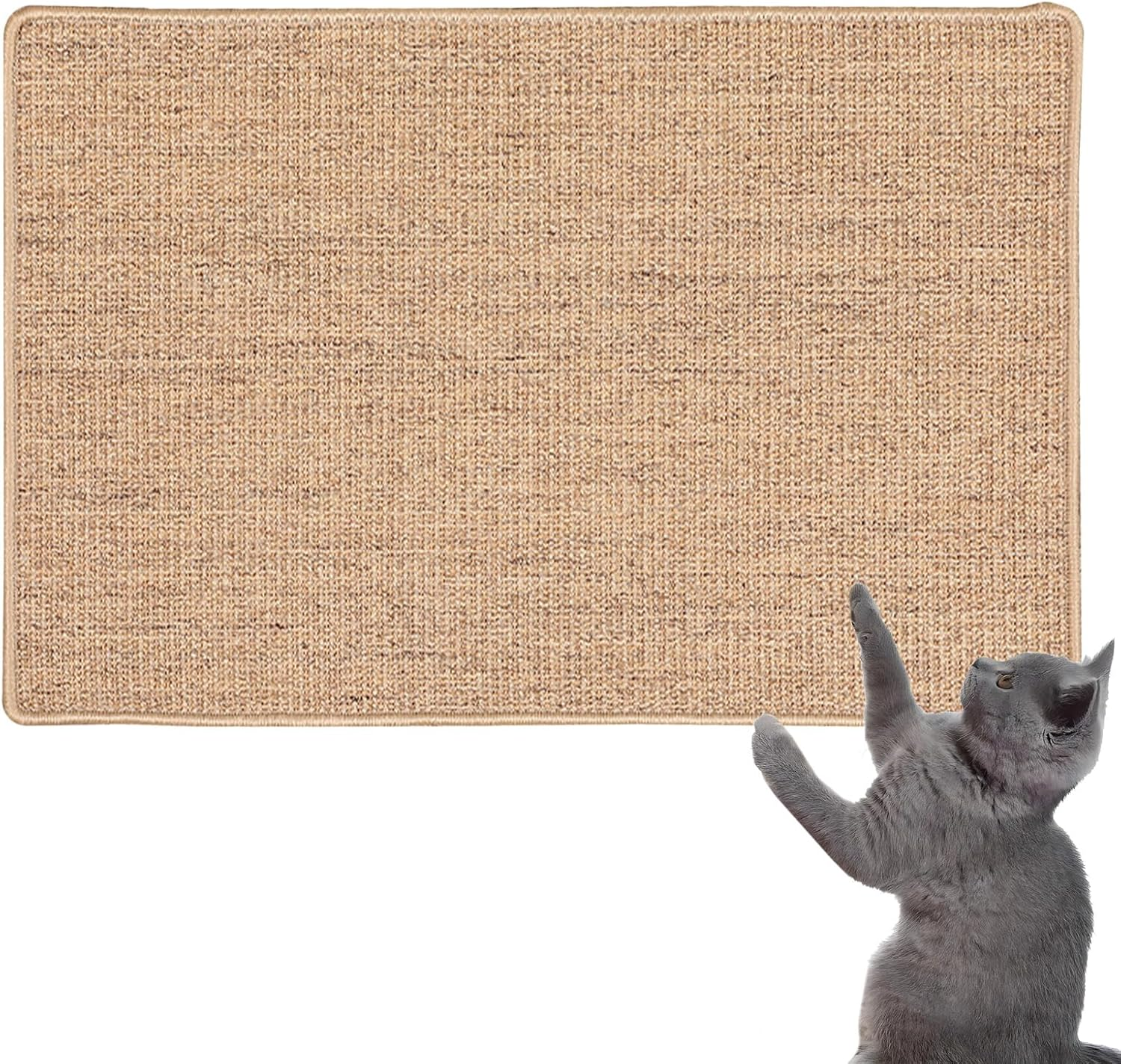 Front Door Mat Indoor Rugs for Entryway,Pet-Friendly Front Door Mat - Anti-Scratch, Algae Fiber, Courtyard Collection Rug Natural Colors for Home Decor Non Slip Washable Absorbent Low40X60Cm (Beige)