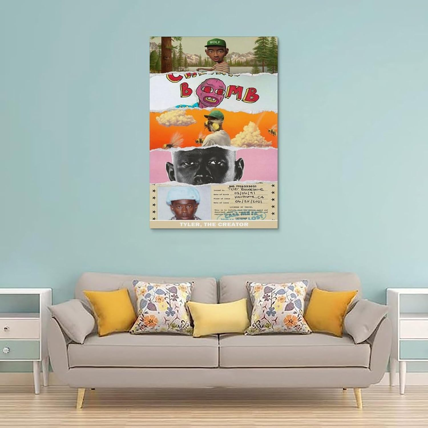 Tyler, the Creator Poster Album Cover Poster Canvas Painting Wall Art Picture Home Decor Print for Bedroom Living Room Dorm Study Bar Office 12X18Inch(30X45Cm) image number 4