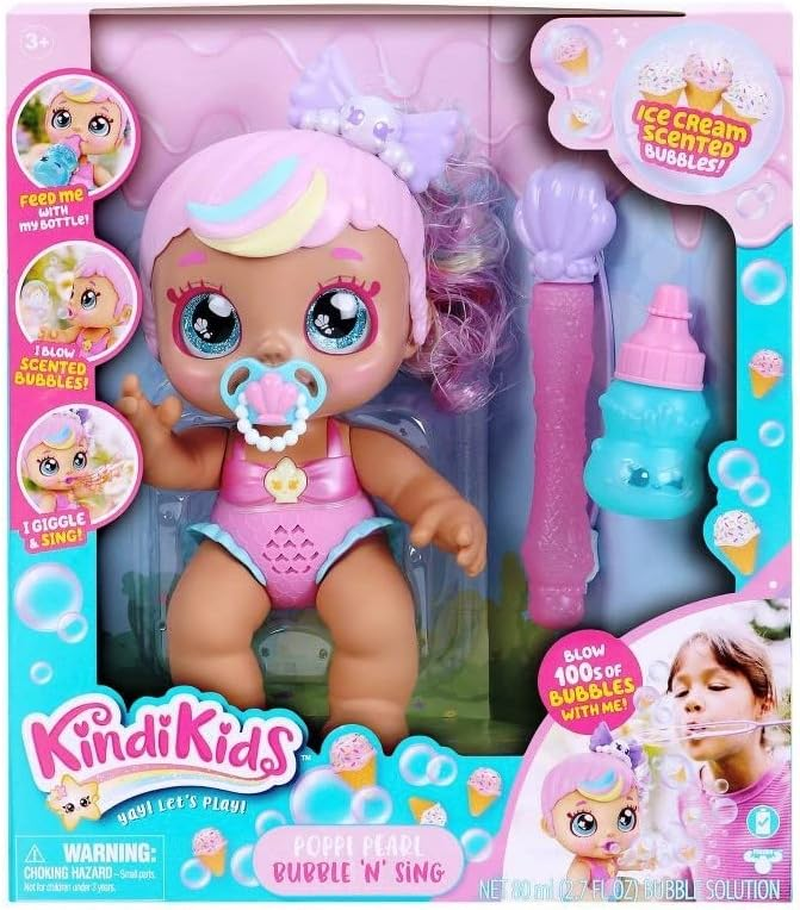 Kindi Kids Electronic Bubble 'N' Sing Poppi Pearl Doll Multicolor,50129