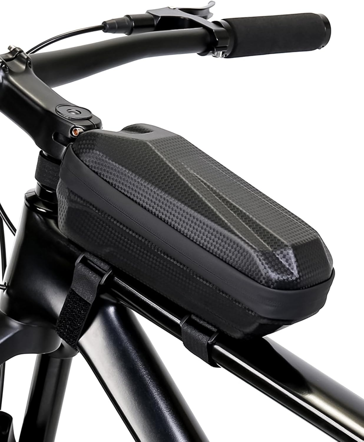 Bike Phone Mount Bag EVA Hard Shell Waterproof TPU Touchscreen Front Frame Bag with Sunshade Fits Phones Smaller than 6.8 Inches (Tail Pack)