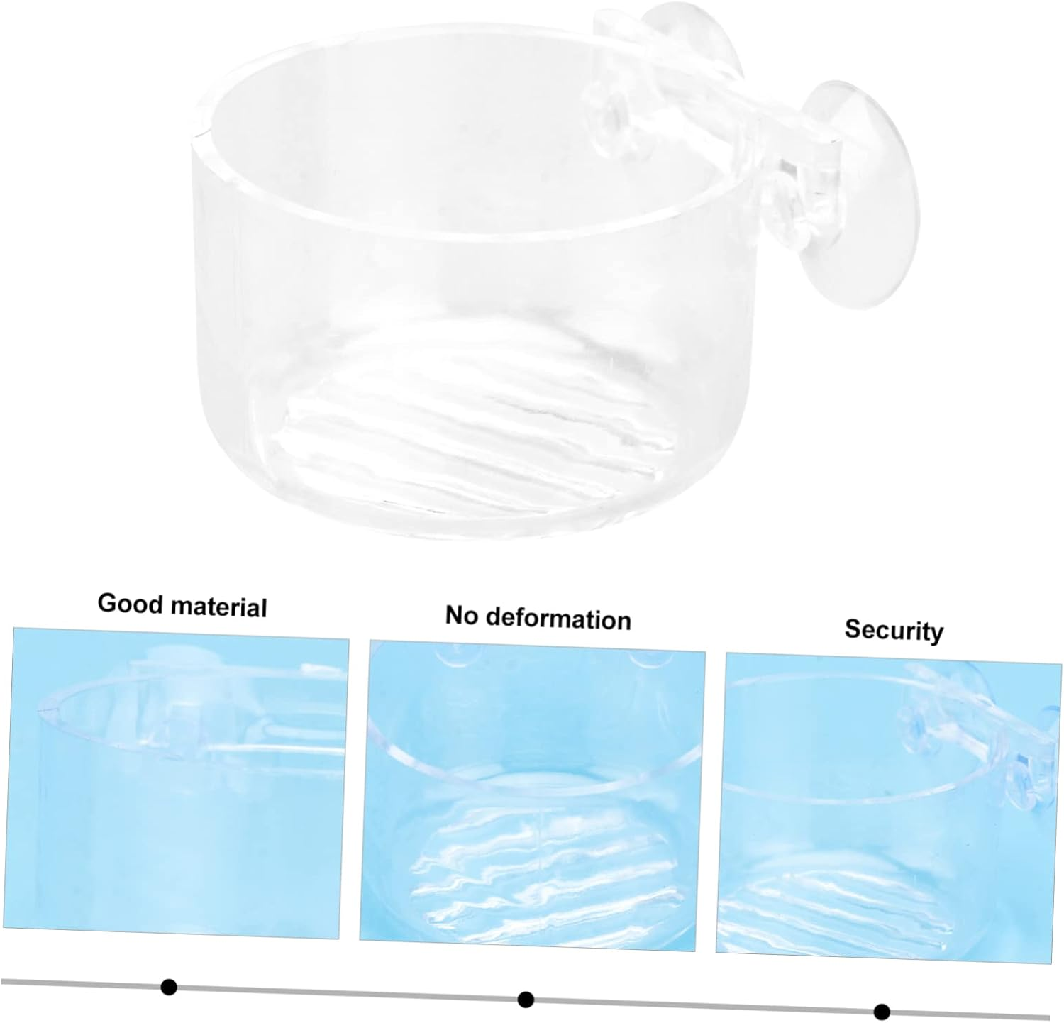 VILLFUL 2Pcs Acrylic Aquarium Feeding Cup Floating Fish Feeder Red Worms Food Holder Fish Tank Aquatic Supplies Automatic PET Feeder Equipment