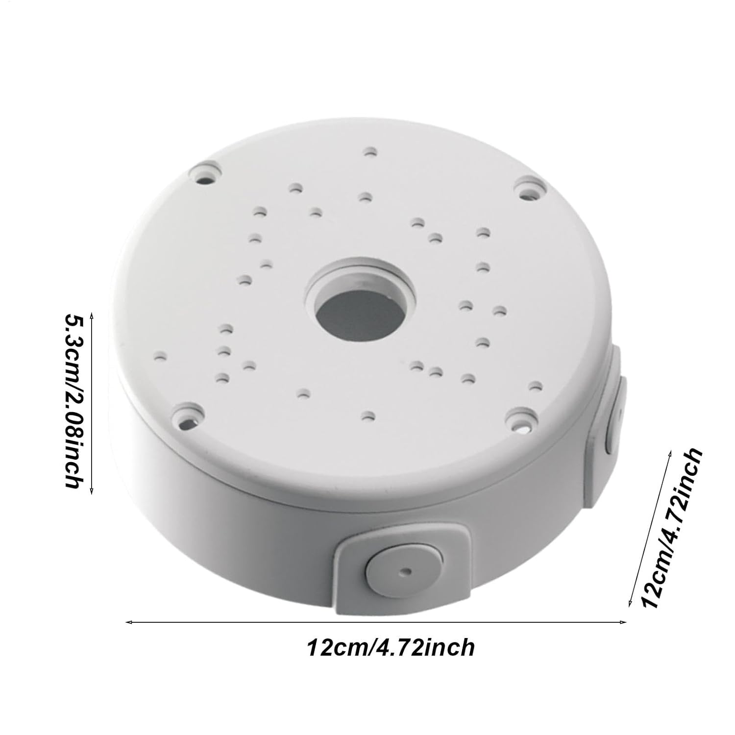 TQEBWUS Security Camera Junction Box Mount - Security Camera Bracket Outdoor,Base Junction Box, Waterproof Camera Cover for Dome Cameras and Solar Panel - Black image number 3