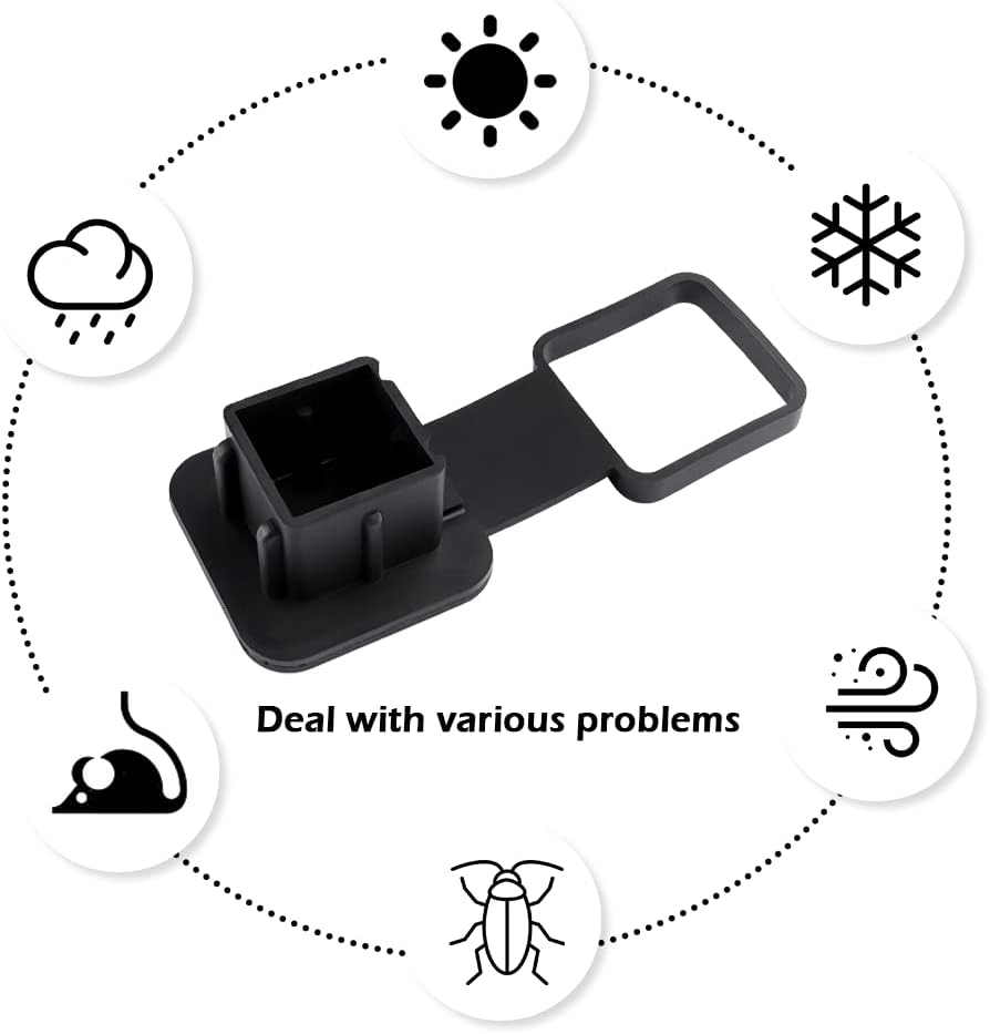 Universal Tow Hitch Cover Replacing 2&rdquo;Hitch - Rubber Dust Cap & Car Decorations - Trailer Hitch Cover Compatible with Toyota Ford Chevrolet Nissan Dodge Ram Class 3 III and 4 IV Receivers image number 1