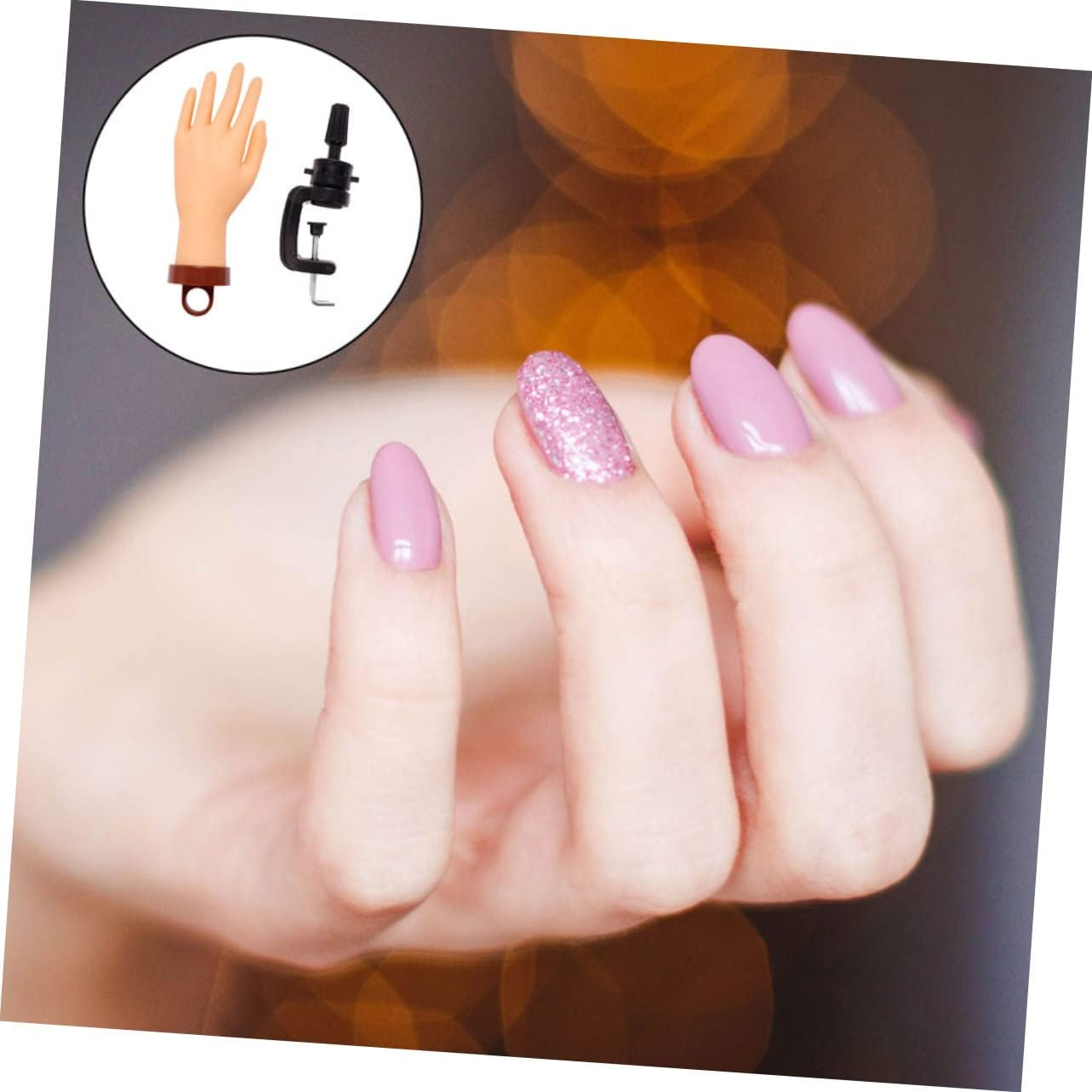 Baluue Nail Art Training Tool Manicure Model Hand Portable Nail Accessories Set image number 1