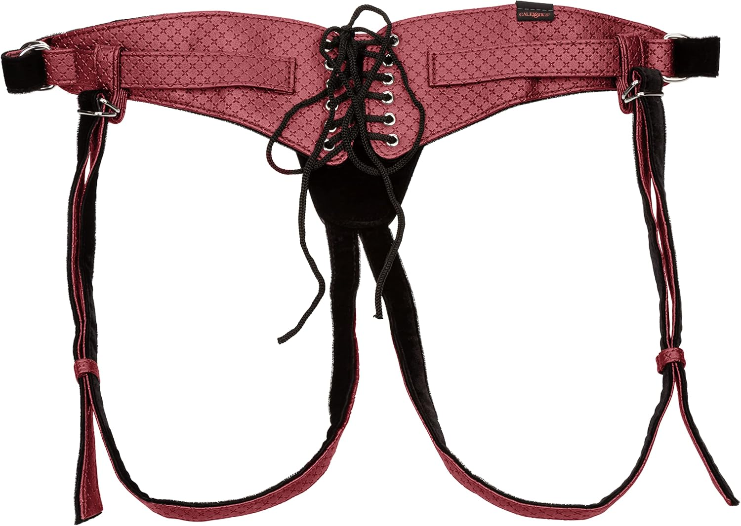 Calexotics Her Royal Harness the Regal Queen - Adjustable Designer BDSM Probe Strap on Thong Harness - Sex Toy Lingerie for Couples and Women - Red, 1 Count image number 3