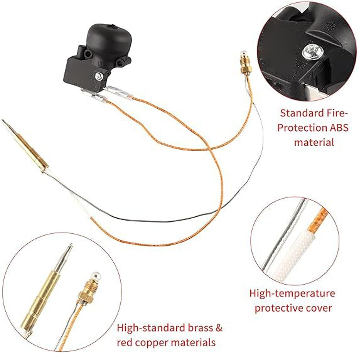 Thermocouple Tilt Switch, ABS Accurately Temperature Control Thermocouple anti Dump Switch Safety Sensor for Patio Heater image number 3