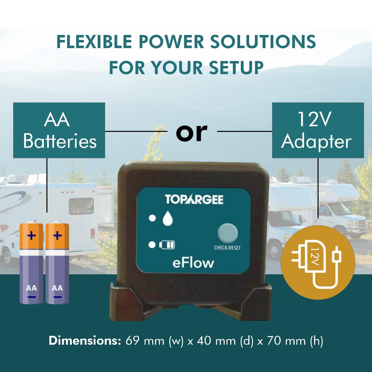 Topargee Bluetooth Water Tank Gauge - Real-Time RV, Caravan & Boat Accessory - Accurate RV Water Tank Level, Flow Monitoring (Litres/Gallons), Easy Setup, Tracks Usage, Memory Storage, App Integration image number 5