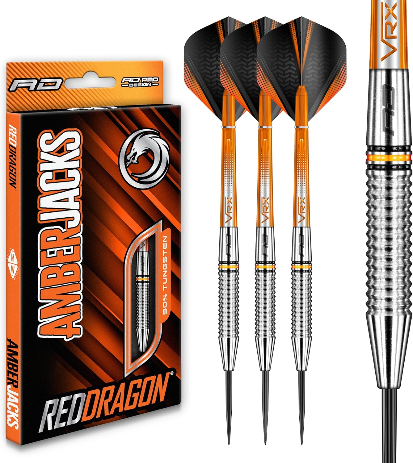 RED DRAGON Amberjack 24G, 26G, 28G or 30G Tungsten Darts Set with Flights and Stems image number 3