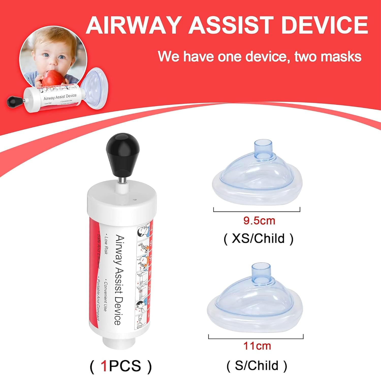 Emesak Effective Assist Device Works for Removing Foreign Material, Emergency Airway Clear Device, Easy to Carry, Safe & Effective to Remove Blocked Objects, Can Be Reused First Aid Home Kit image number 3