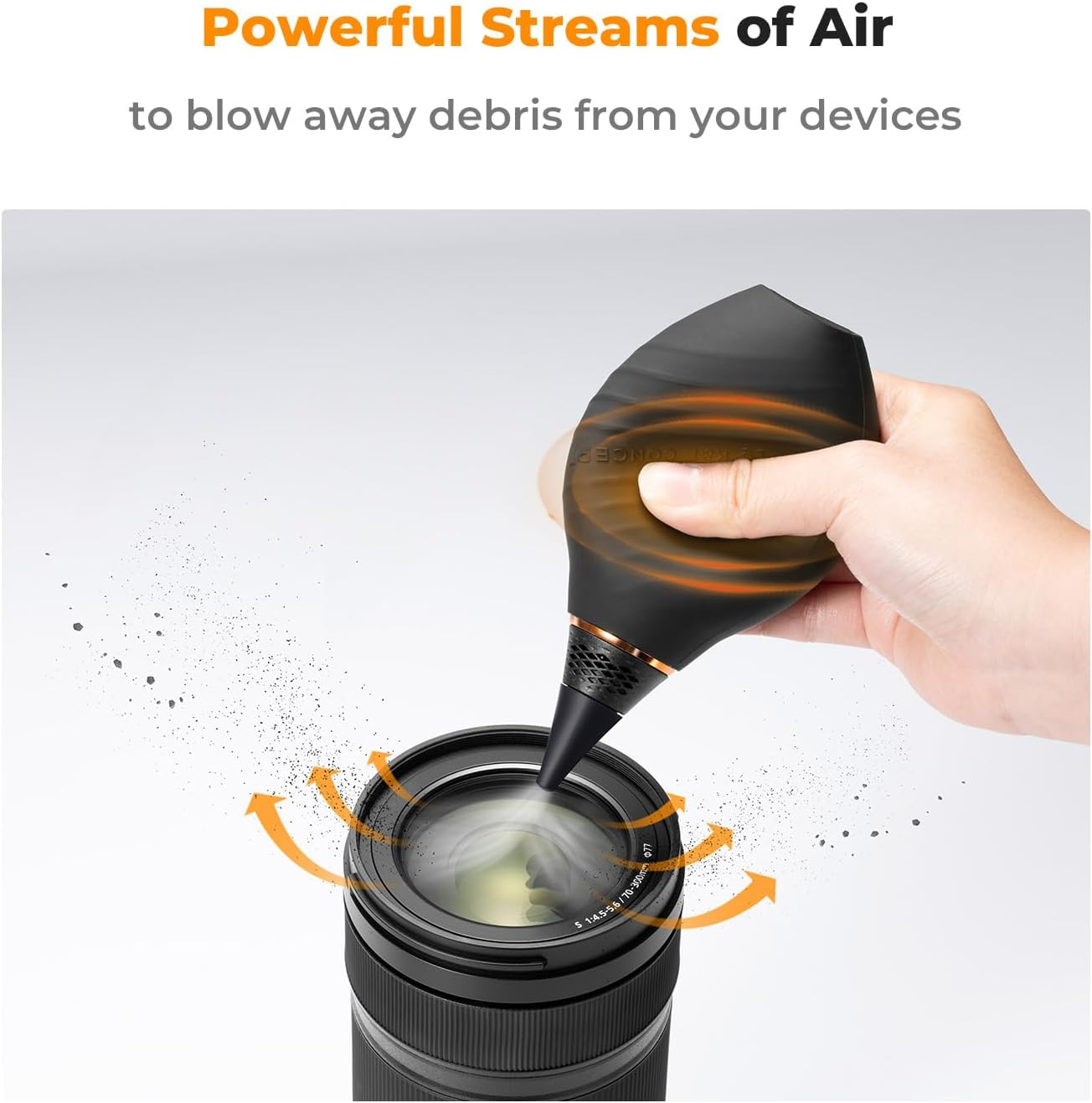 K&F Concept Air Blower, with Long Nozzle/Short Nozzle Switch Design, Single Air Intake Camera Lens Blower, for Digital SLR Lens Sensor LCD Screens Musical Instruments Keyboards Telescope Filters image number 6