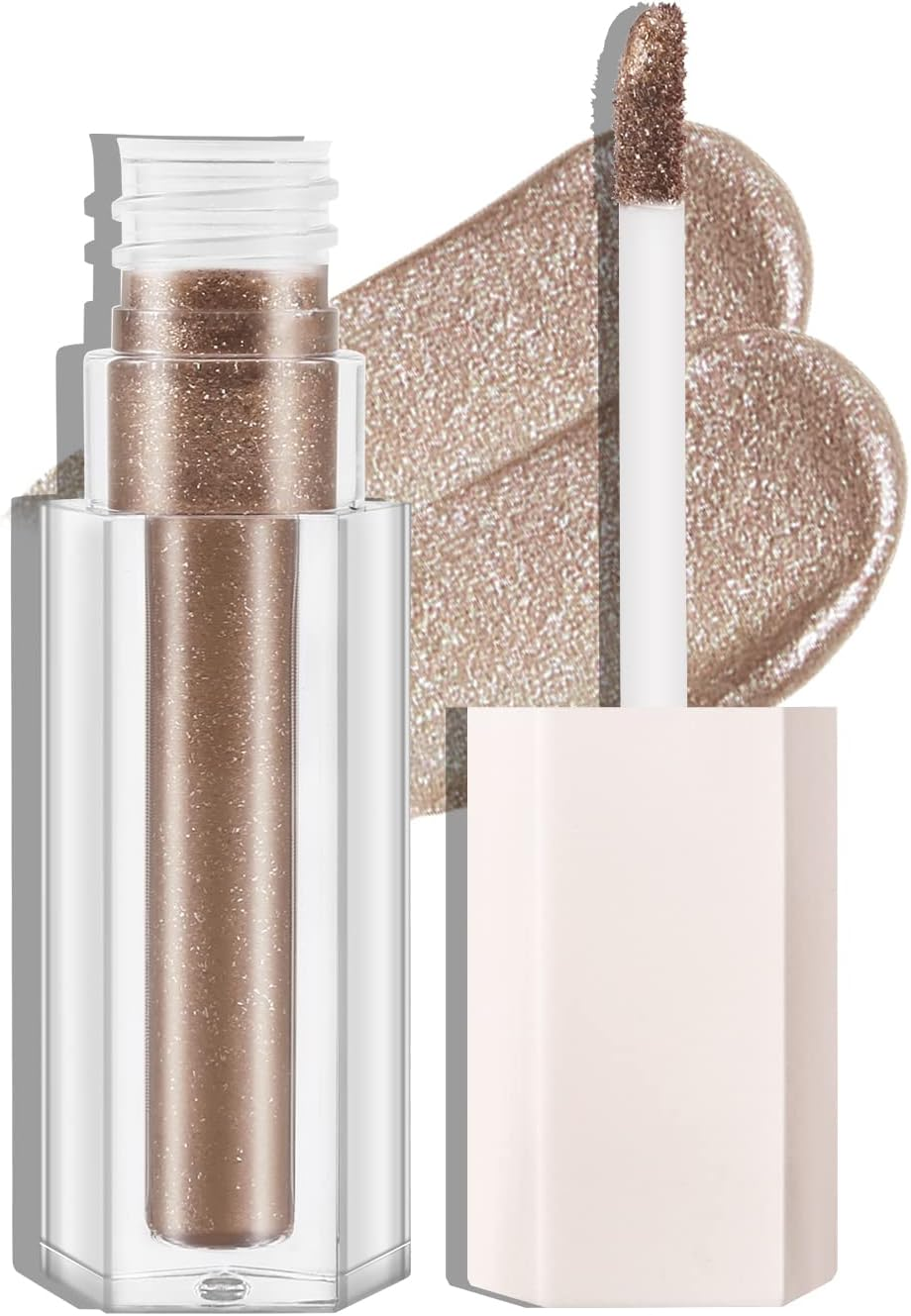 Boobeen Liquid Glitter Eyeshadow, Sparkling Metallic Eye Shadow with Applicator, Quick Drying, Highly Pigmented Colors for Multi-Dimensional Eye Look