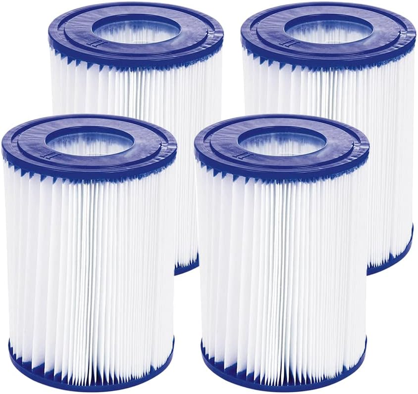 4 Pack Pool Filter Compatible for Bestway Cartridge II, Replacement Filter Compatible with Lay Z SPA Filter Pump image number 3