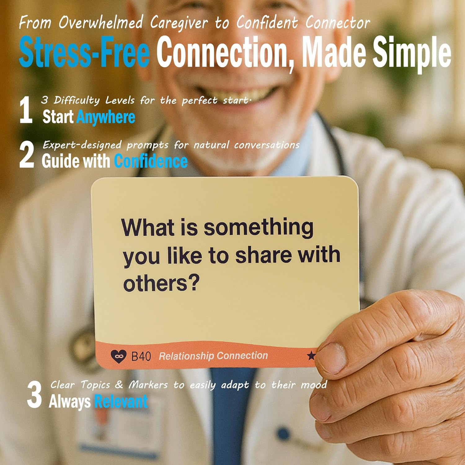 Comficare Dementia Conversation Cards: Alzheimers Activities for Dementia Patients,240 Engaging Prompts for Memory Recall, Emotional Connection & Cognitive Stimulation&ndash;Reminiscence Therapy image number 2