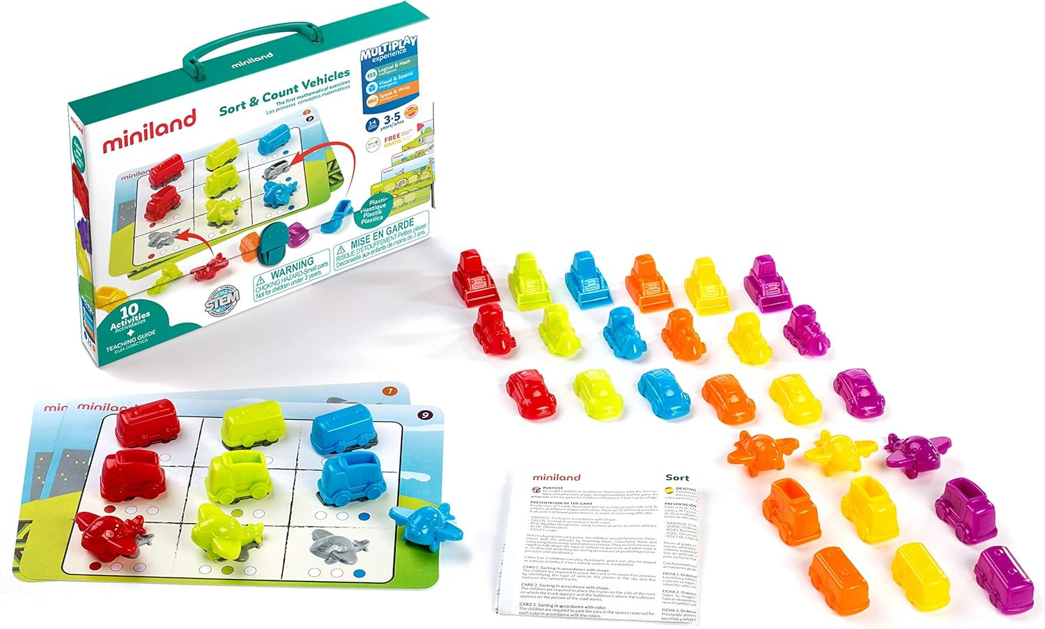 MINILAND 45340 Sort & Count Vehicles Mathematical Game image number 3