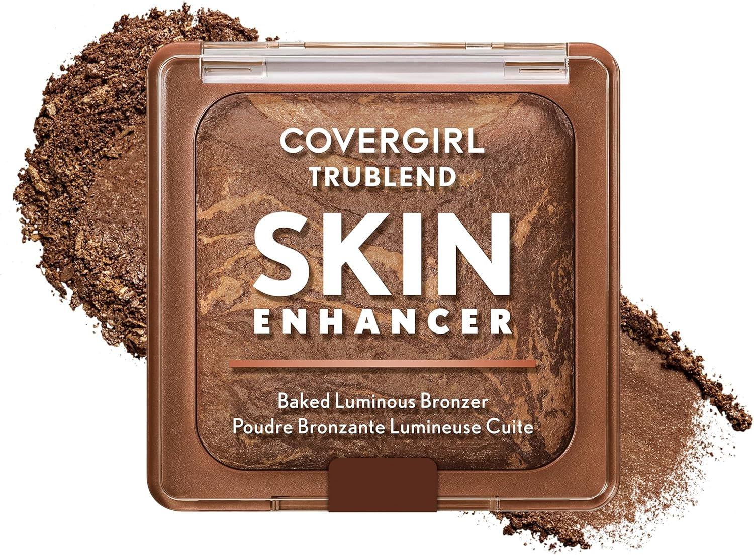 COVERGIRL Trublend Skin Enhancer Baked Luminous Blush, with Hyaluronic Acid & White Rose Extract, Blends Seamlessly - Rose Latte (Nude with Pink Swirls)