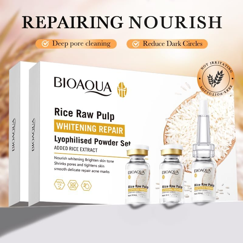 A Set of Rice Plasma Brightening and Repairing Freeze-Dried Powder to Nourish and Repair Deeply Cleansed Skin image number 2