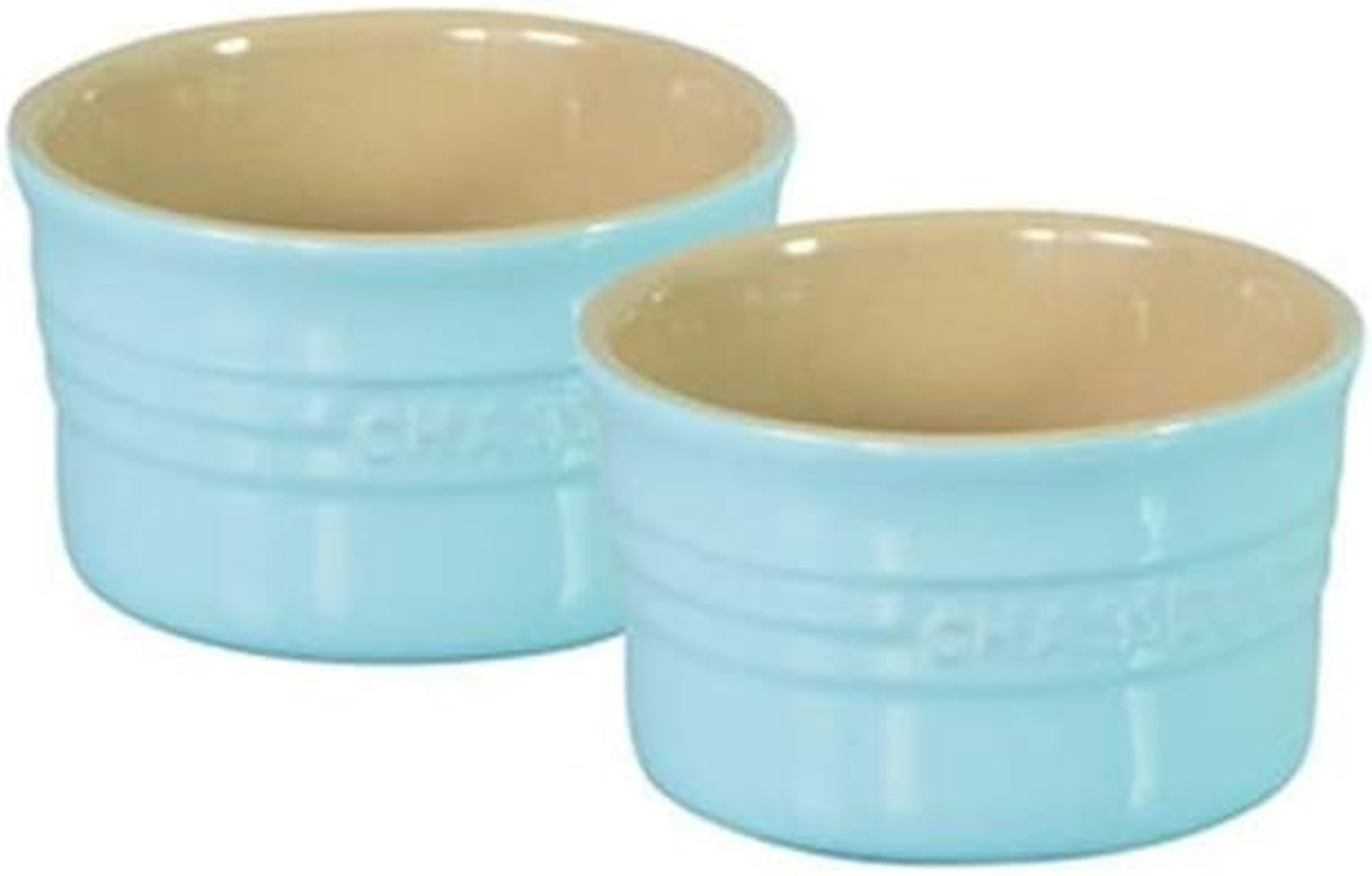 Chasseur La Cuisson Ramekin 2 Piece Set, 9.5 X 5.6 Cm /250 Ml, Duck Egg Blue