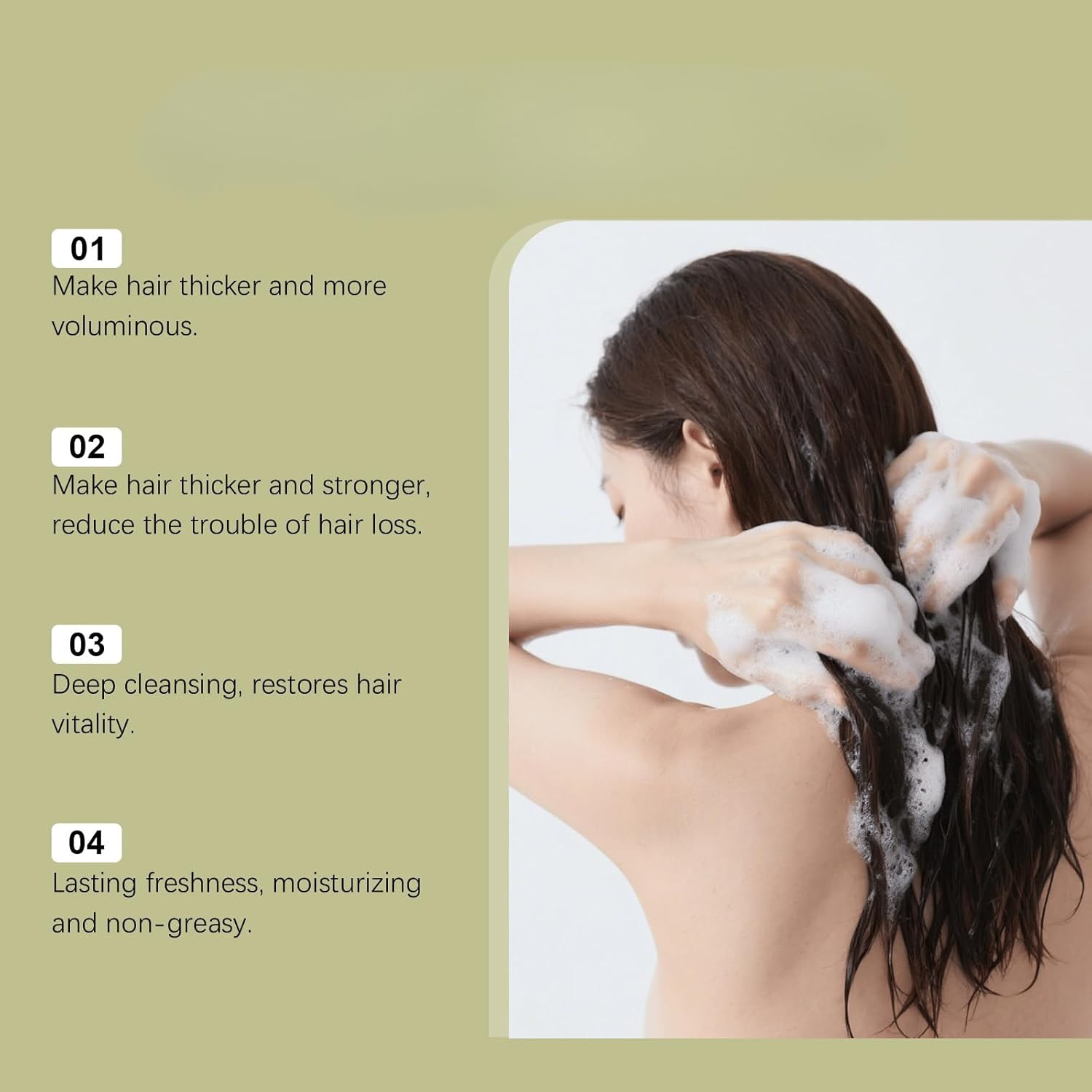 Rosemary Shampoo for Deep Nourishment &ndash; Strengthening Hair Cleanser for Healthier, Shinier & Fuller-Looking Hair &ndash; Gentle Scalp Care & Daily Refreshing Cleanse (3Pcs) image number 2