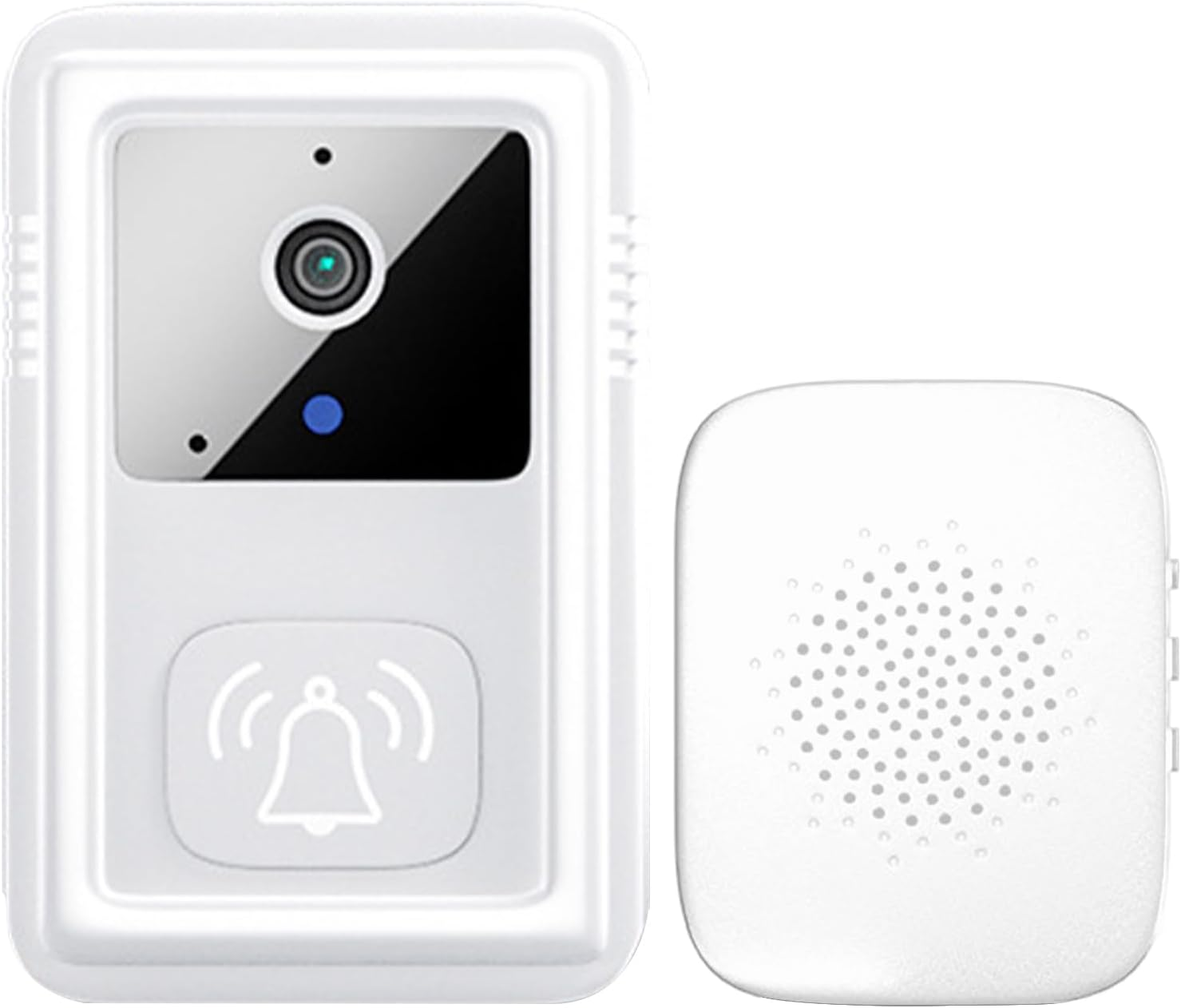 Smart Video Doorbell - Smart Wifi Doorbell Camera - High Definition Night Vision Equipment Adhesive Mount for Renters Homeowners Parents with Children